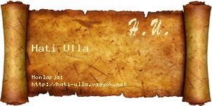 Hati Ulla névjegykártya